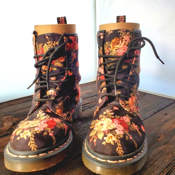 Doc Martens Floral Boots - Picture 2 of 5